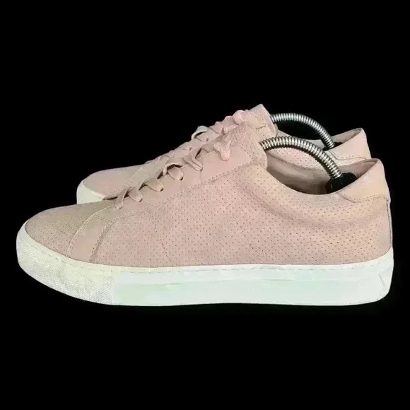Greats Brooklyn The Royal Pink Perforated Leather Sneaker Italy Size 8.5 - Picture 2 of 15